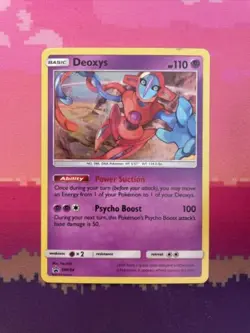 Pokemon Card Deoxys SM164 Black Star Promo Holo Rare Near Mint - Image 1