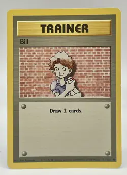 Bill 91/102 Pokemon Trainer Card Base Non Holo WOTC Vintage 1999 LP - Image 1