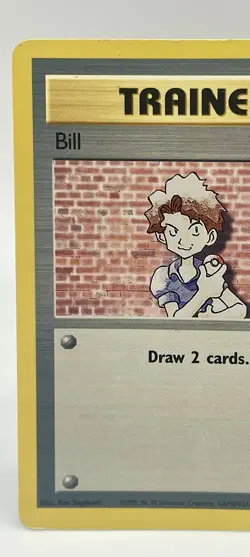 Bill 91/102 Pokemon Trainer Card Base Set WOTC Non Holo Vintage 1999 MP - Image 2