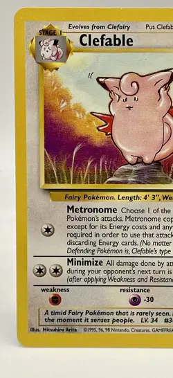 Clefable 17/64 Jungle Non Holo Rare Vintage 1999 Pokemon Card WOTC NM - Image 2