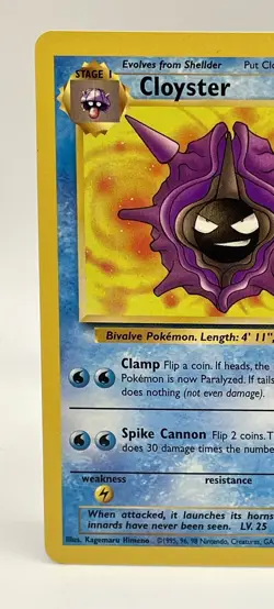 Cloyster 32/62 Fossil Uncommon Non Holo Vintage 1999 Pokemon Card NM - Image 2