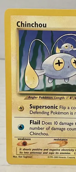 Chinchou Neo Genesis Set 55/111 Vintage Pokemon Card 2000 WOTC Non Halo LP - Image 2