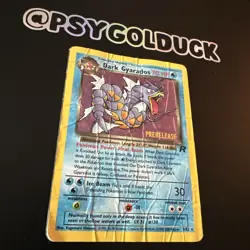 Prerelease Dark Gyarados Team Rocket Holo Rare 8/82 Pokemon Card WOTC PSA 1 - Image 2