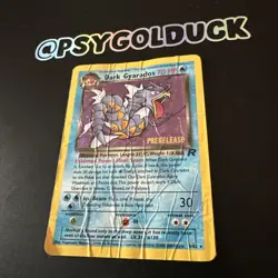 Prerelease Dark Gyarados Team Rocket Holo Rare 8/82 Pokemon Card WOTC PSA 1 - Image 3