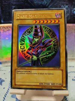 Dark Magician Ultra Rare LOB-005 1st Edition Yu-Gi-Oh Card Asian English Holo - Image 1