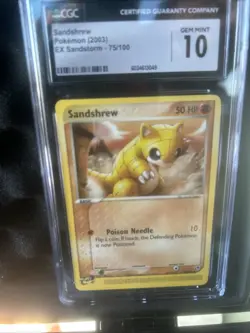 CGC 10 Sandshrew 75/100 EX Sandstorm 2003 Pokemon Card - Image 1
