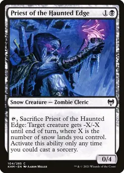 (3x FOIL) PRIEST OF THE HAUNTED EDGE - Kaldheim - MTG Magic the Gathering Card - Image 1