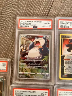 Pokemon PSA Graded 16 Card Bundle Mostly 10s, Gengar, Snorlax, Umbreon Gold star - Image 6