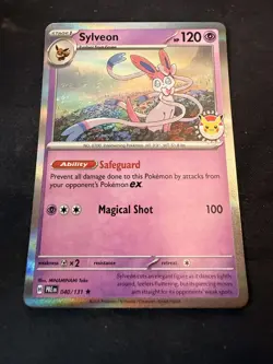 2025 Pokemon Day Stamped Sylveon 040/131 Holo Foil Exclusive Promo Card - Image 1