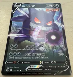 Gengar V 156/264 - SWSH Fusion Strike Ultra Rare Holo - Pokemon TCG Card [NM] - Image 2