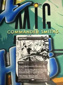 Fatal Push - Sketch 🔥 NONFOIL 🔥 MTG Secret Lair Spider-Man BLACK & WHITE 7017 - Image 1