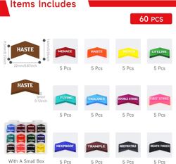 60 Pieces Color-Coded MTG Keyword Counters & Token Box Set for Card Games TCG - Image 2