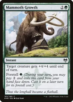 (1x FOIL) MAMMOTH GROWTH - Kaldheim - MTG Magic the Gathering Card - Image 1