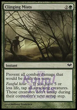 Clinging Mists 4x FOIL DKA MTG Dark Ascension Common MINT green - Image 1