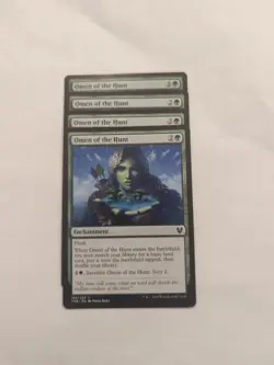 (4) Omen of the Hunt *PLAYSET* Theros Beyond Death Regular NM MTG - Image 1