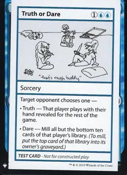 Truth or Dare - Light Play MTG Mystery Booster Test Print - Image 1