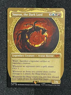 Sauron, the Dark Lord LTR M 0329 MTG Magic Lord Of The Rings Mythic NM - Image 1