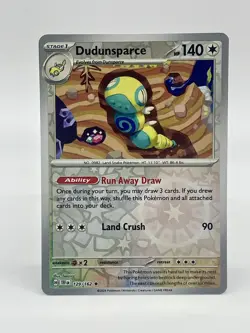 Dudunsparce 129/162 Reverse Holo Rare Temporal Forces Pokemon TCG Mint Unplayed - Image 1