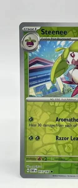 Steenee 017/197 Reverse Holo Obsidian Flames Common Pokemon TCG Mint Unplayed - Image 3
