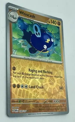 Whiscash 109/197 Reverse Holo Obsidian Flames SV03 Pokemon TCG Mint Unplayed - Image 2