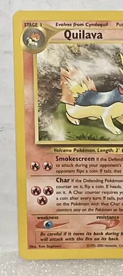 Quilava 47/111 Pokemon WOTC Non Halo Neo Genesis 2000 Vintage NM - Image 2