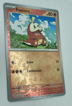 Fuecoco Scarlet & Violet 036/198 Fire Reverse Holo Pokemon TCG Mint Unplayed - Image 2