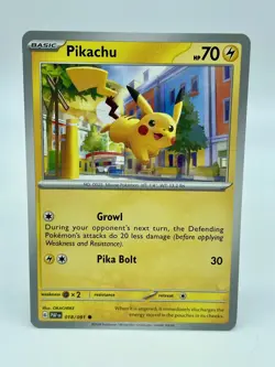 Pikachu 018/091 Paldean Fates Set Non-Holo Pokemon TCG Mint Unplayed - Image 1