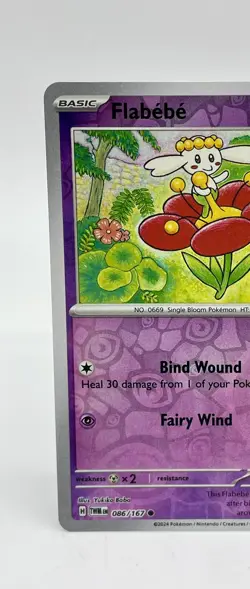 Flabebe 086/167 Reverse Holo SV06: Twilight Masquerade Pokemon TCG Mint Unplayed - Image 3