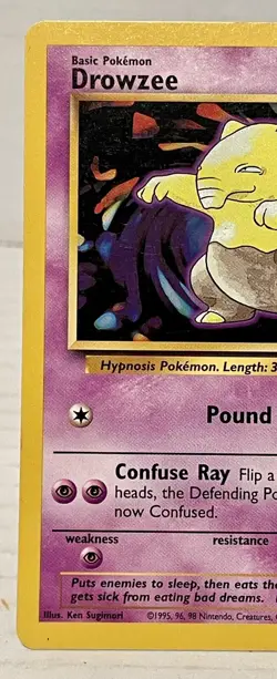 1999 Pokemon TCG Base Set #49/102 Drowzee Unlimited Non-Holo - Image 2