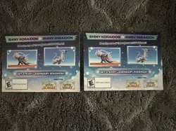 2 Brand NEW Shiny Koraidon & Miraidon Pokemon Scarlet Violet Gamestop code cards - Image 1