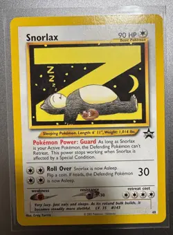 Snorlax Z Black Star Promo #49 Basic Pokemon Card TCG WOTC League NM - Image 3