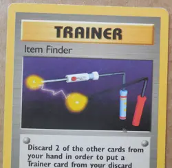 Item Finder 74/102 Rare Non-Holo Base Set Pokemon Trainer Card MP - Image 2