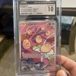Pokemon TCG Exeggcute 192/191 Surging Sparks Illustration Rare Card CGC 10 - Image 1