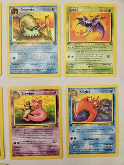 Fossil Set NM 1st edition - 10 Pokemon Cards -3 Uncommon 7 Common - Image 3