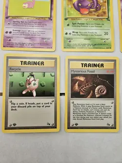 Fossil Set NM 1st edition - 10 Pokemon Cards -3 Uncommon 7 Common - Image 4
