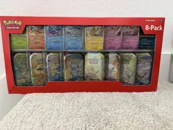 1x Pokemon TCG Prismatic Evolutions Costco 8 Mini-Tin Bundle w/ Promo Cards NEW - Image 1