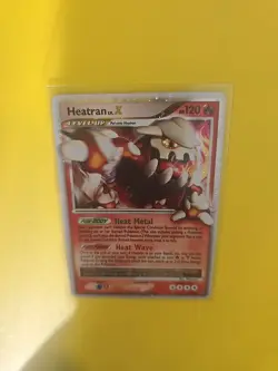 Pokemon Card Heatran LV. X DP31 Diamond & Pearl Black Star Promo Light Play - Image 3