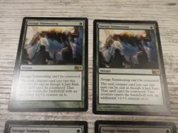 4x Savage Summoning - M14 - NM - English - TOP OOP MTG Playset Green Flash - Image 2
