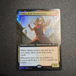 MTG MagicCon Atlanta exclusive promo Sokka, Bold Boomeranger Foil - Image 1