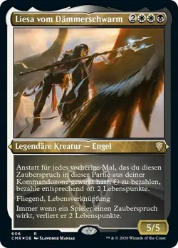 1X NM Liesa, Shroud of Dusk (Liesa vom Dammerschwarm) Etched Foil GERMAN - Image 1