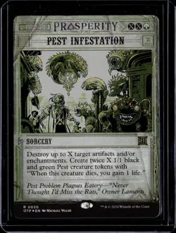 Pest Infestation - 30 - Foil - OTJ - NM - MTG Magic the Gathering - Image 1