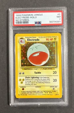 1999 Pokemon Jungle Electrode Holo No Symbol PSA 7 RARE ERROR - Image 1
