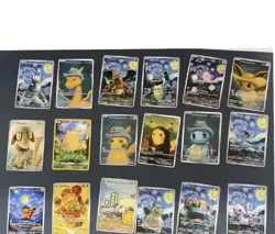 Pokemon Van Gogh Set of EIGHTEEN (18) Custom Art Cards - DIY - Full Set - Image 2