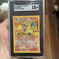 2021 Pokemon Charizard Holo #4 Celebrations Classic Collection Gem Mint SGC 10 - Image 1