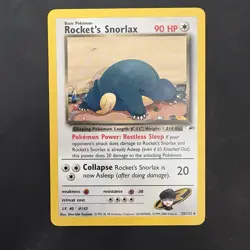Pokemon TCG Vintage Rocket’s Snorlax Non Holo Rare 33/132 Gym Heroes WotC - Image 1