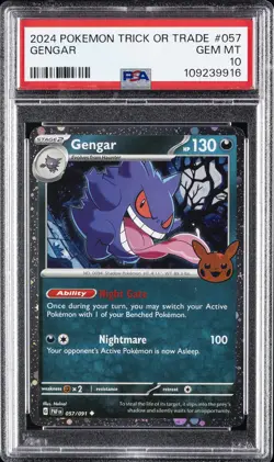 2024 POKEMON TRICK OR TRADE #057 GENGAR PSA 10 - Image 1