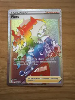 Pokemon Piers 078/073 Champions Path Rainbow Rare Full Art Near Mint - Image 1