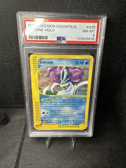 2003 POKEMON AQUAPOLIS #H25 SUICUNE-HOLO PSA 8 - Image 2