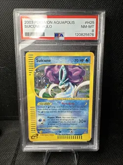 2003 POKEMON AQUAPOLIS #H25 SUICUNE-HOLO PSA 8 - Image 5