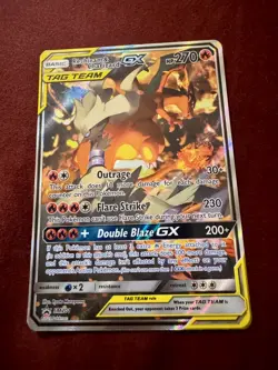 2019 Pokemon TCG Reshiram & Charizard GX SM201 Black Star Promo Tag Team - Image 1
